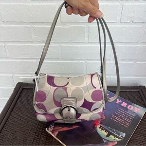 Y2K Coach Signature Soho Scarf Print mini crossbody bag 💜